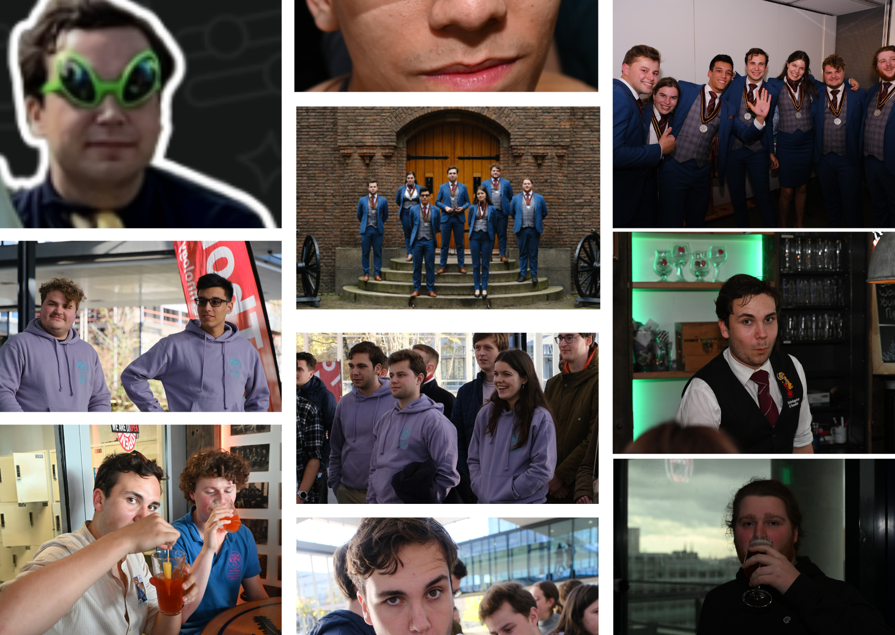 Professional Setup Photo Card in Brown Beige Collage Style